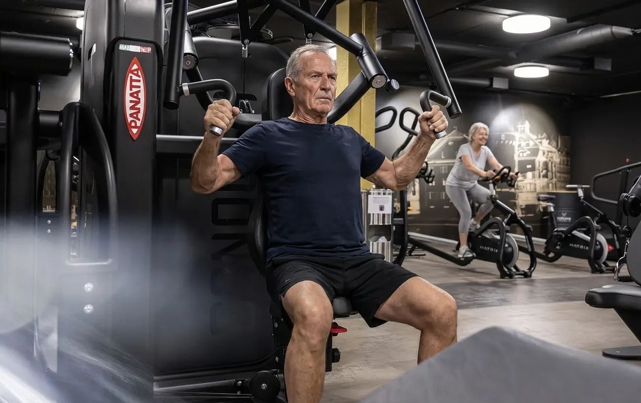 Krafttraining an einem Panatta-Gerät bei laSuite
